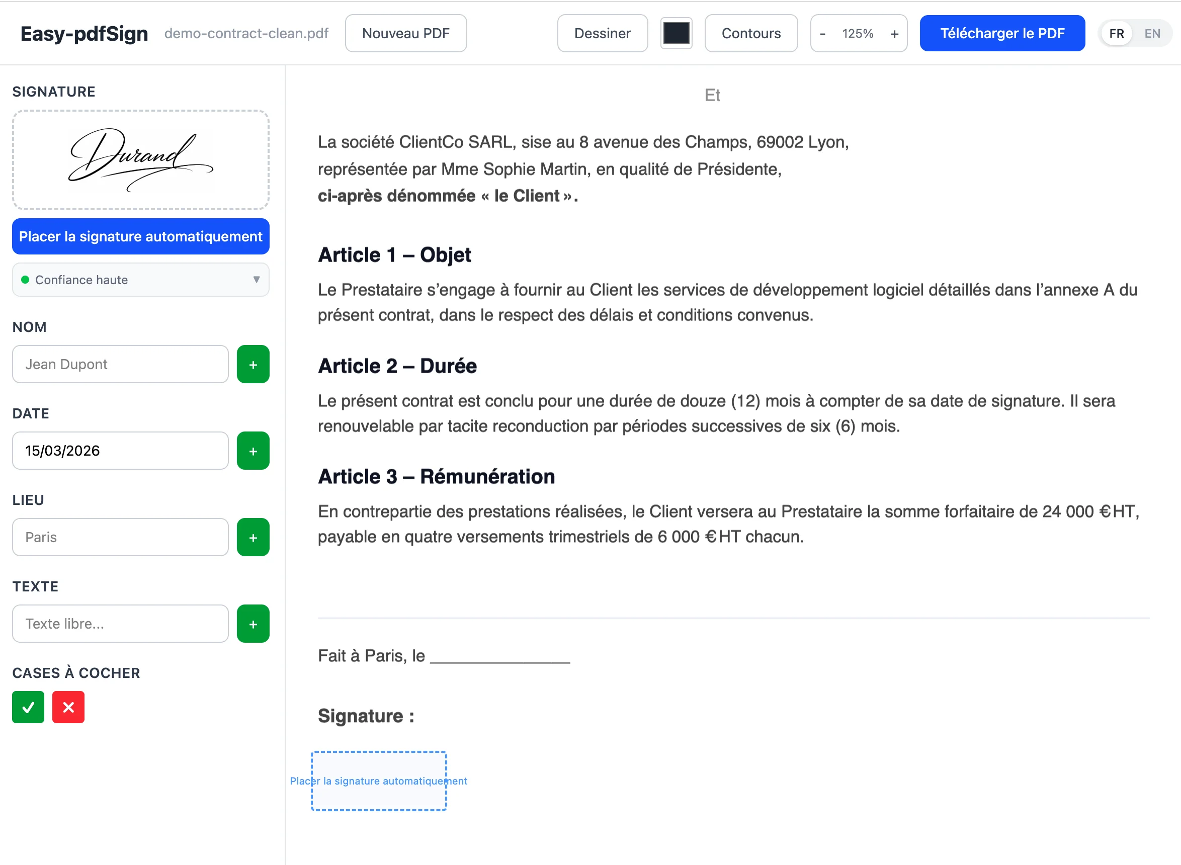 Easy-pdfSign interface